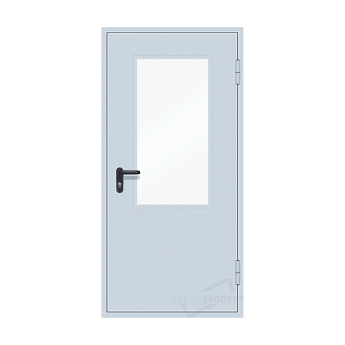 Противопожарная дверь 1 типа с остеклением c выпадающим порогом