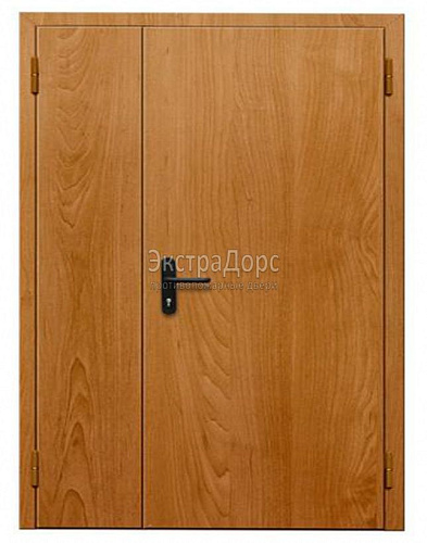 Глухая противопожарная дверь с МДФ EI 60 полуторная с защитой от дыма и газа