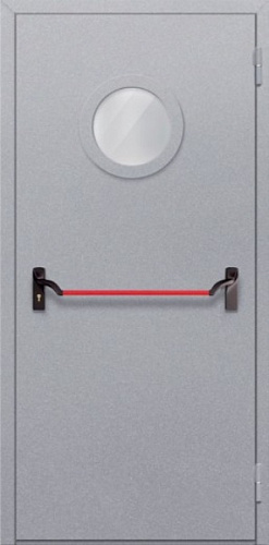 Дверь порошковая противопожарная EI-60 серая однопольная
