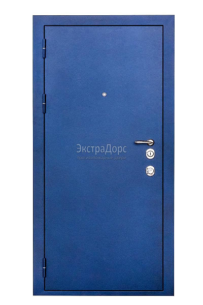 Противопожарная уличная дверь металлическая утепленная EIW 60 синяя глухая однопольная в Мытищах  купить