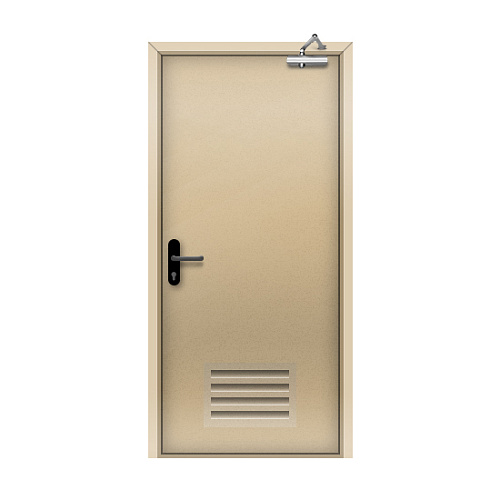 Огнеупорная дверь со скрытыми петлями EI 45 глухая однопольная с вентиляцией